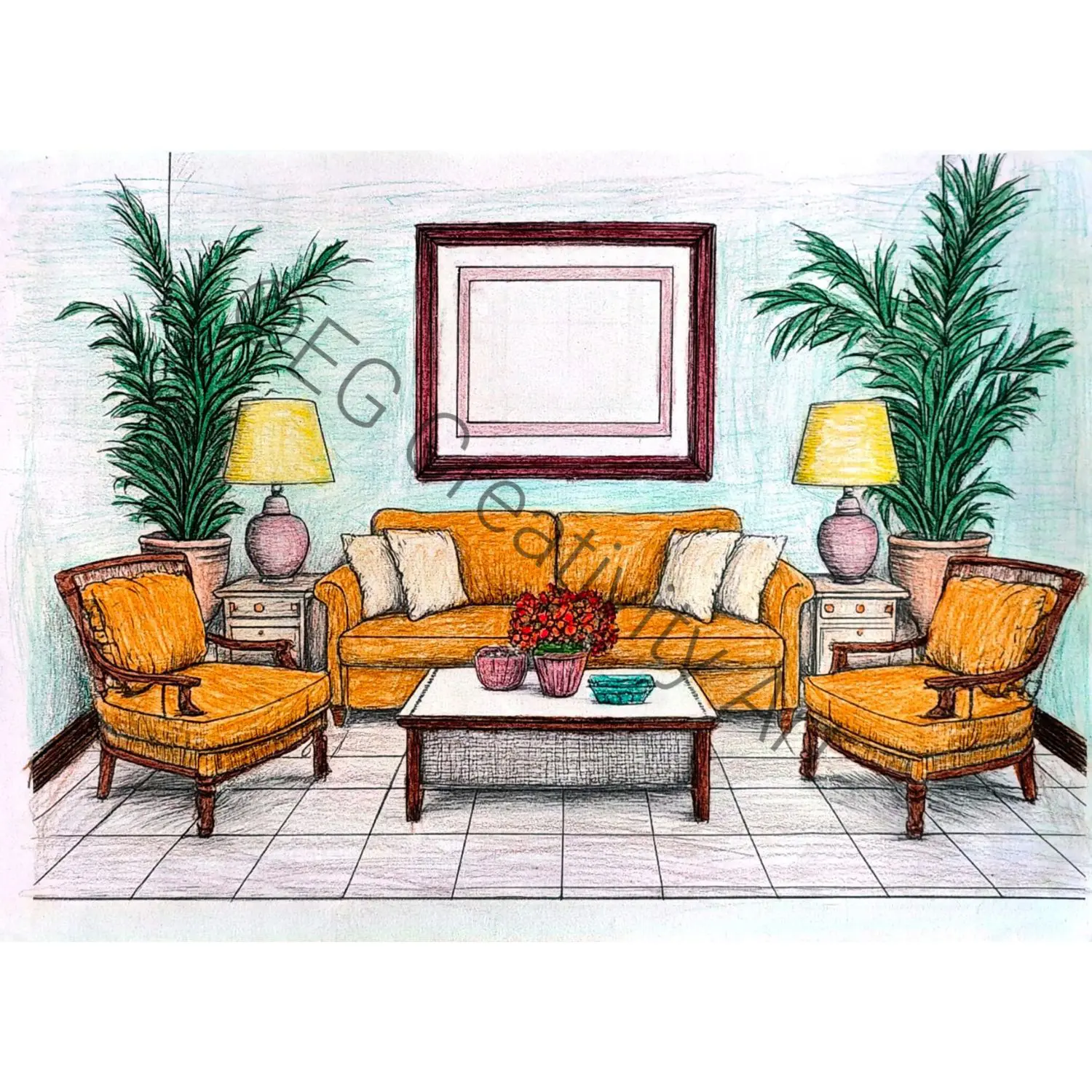 65+ Printable Interior Coloring Pages for Adults – Cozy Scenes (2)