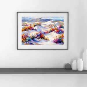 White Dunes in Bloom — Floral Printable Wall Art
