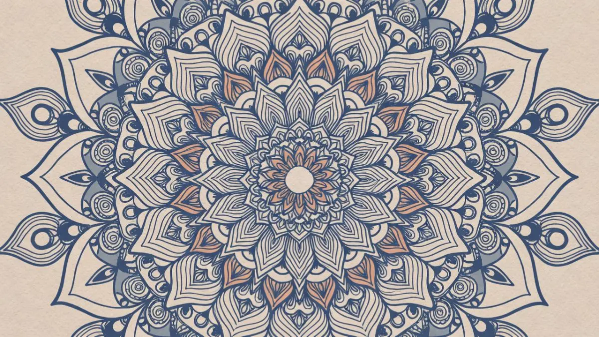 Mindful mandala coloring page featuring intricate patterns for relaxation and stress relief