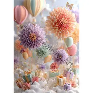 Printable Spring Birthday Cards Set of 12 5x7 Floral Birthday Card Instant Download