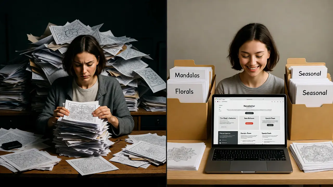 Split screen comparison image