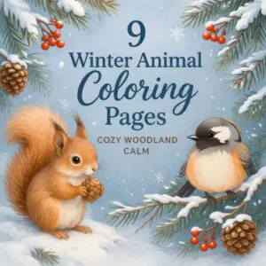 winter animal coloring pages for adults