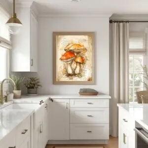 printable mushroom wall art digital