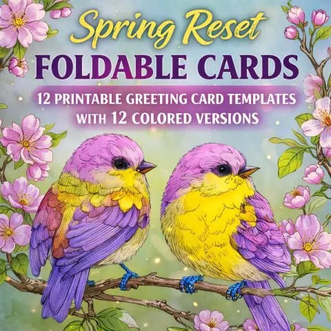 Transform Your Spring Greetings with Versatile Spring Foldable Cards Printable Templates
