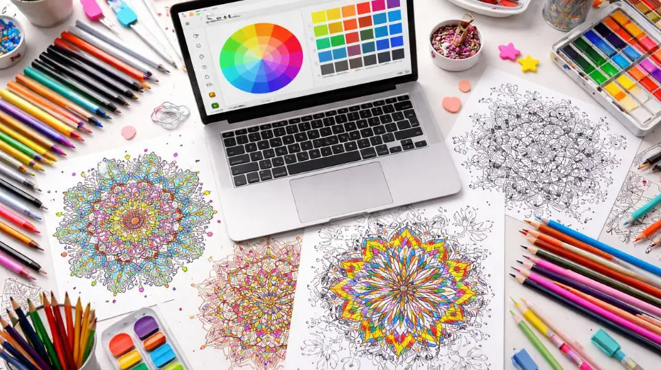 free creative resources for adults including coloring pages and color palette maker tools