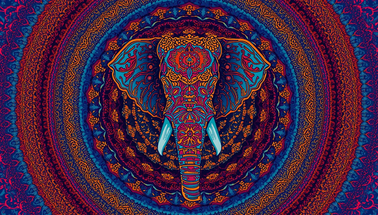 wildlife art therapy pages completed elephant mandala coloring page example