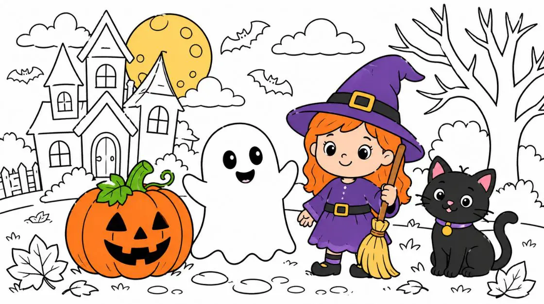 printable Halloween coloring pages for kids