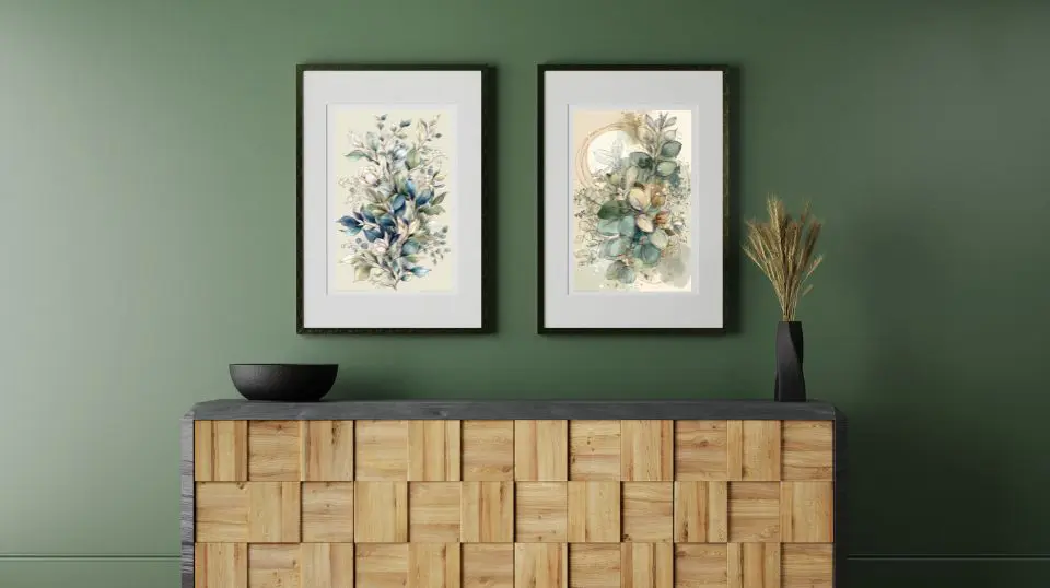 Botanical Watercolor Wall Art – Printable Floral & Eucalyptus Digital Downloads
