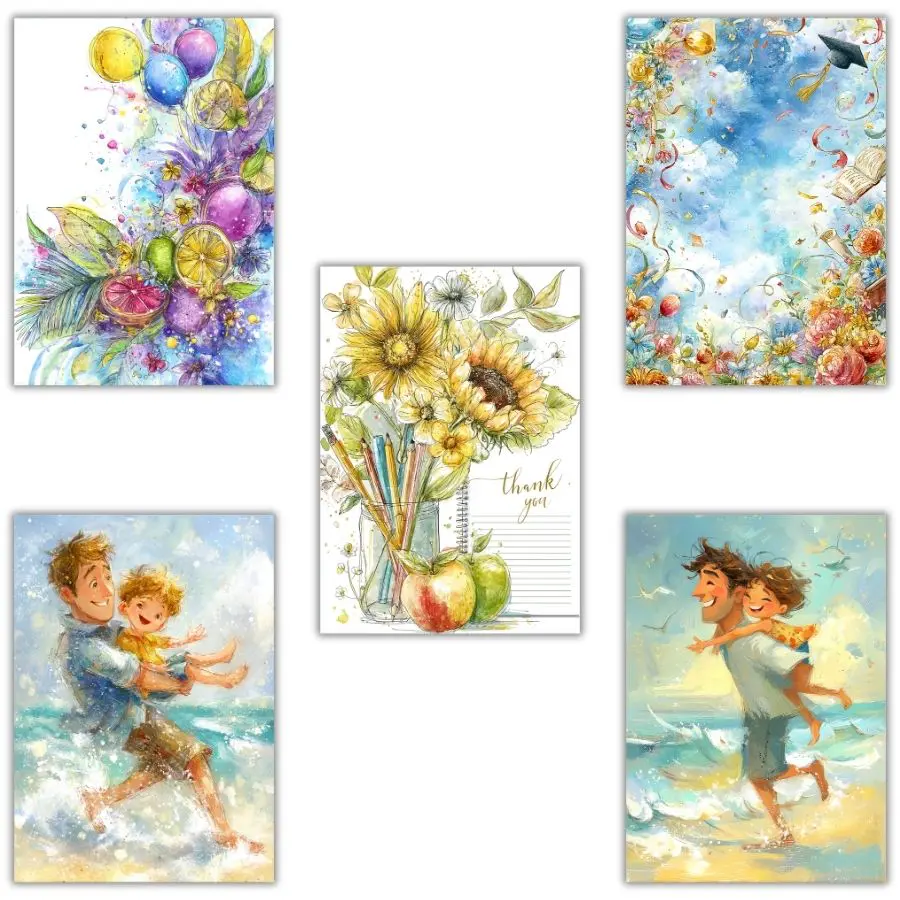 free printable summer greeting cards