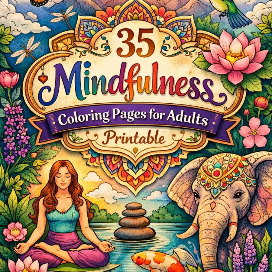 mindfulness coloring pages for adults printable