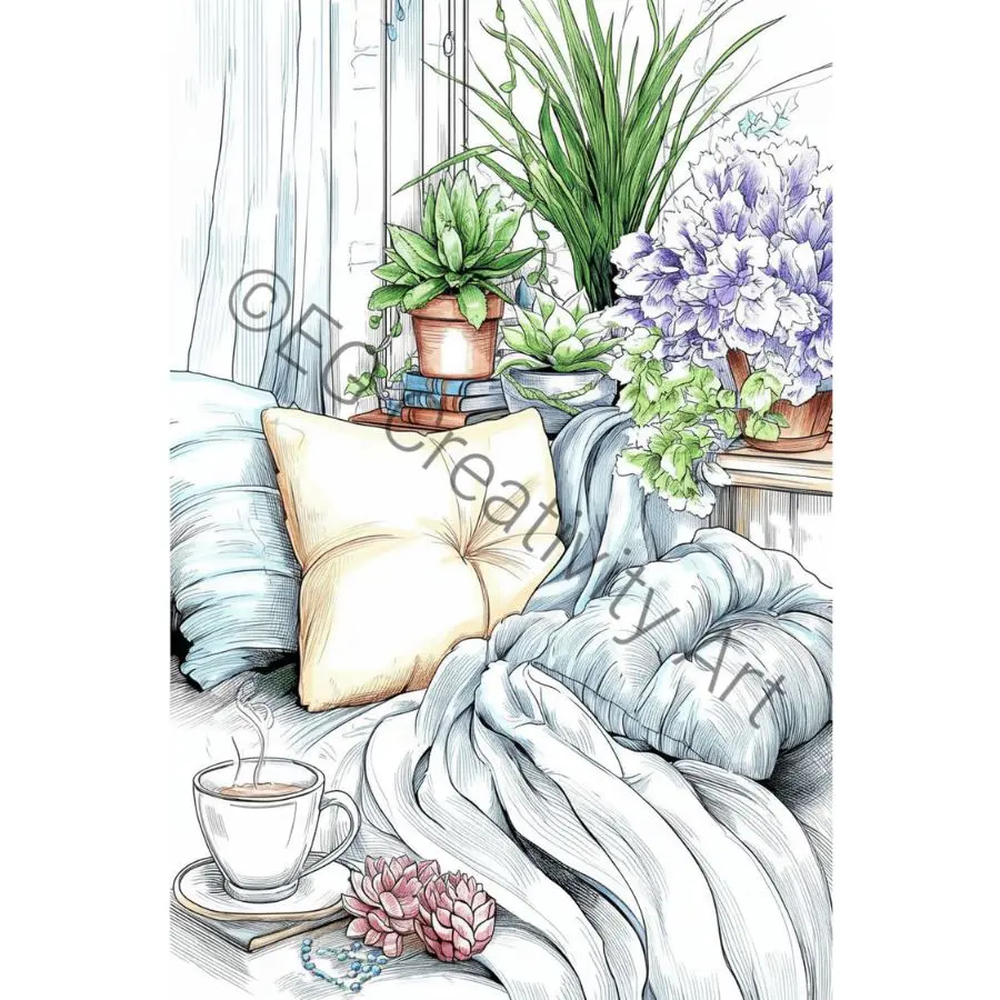 relaxation coloring pages printable PDF