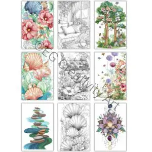 meditation coloring sheets for adults digital download