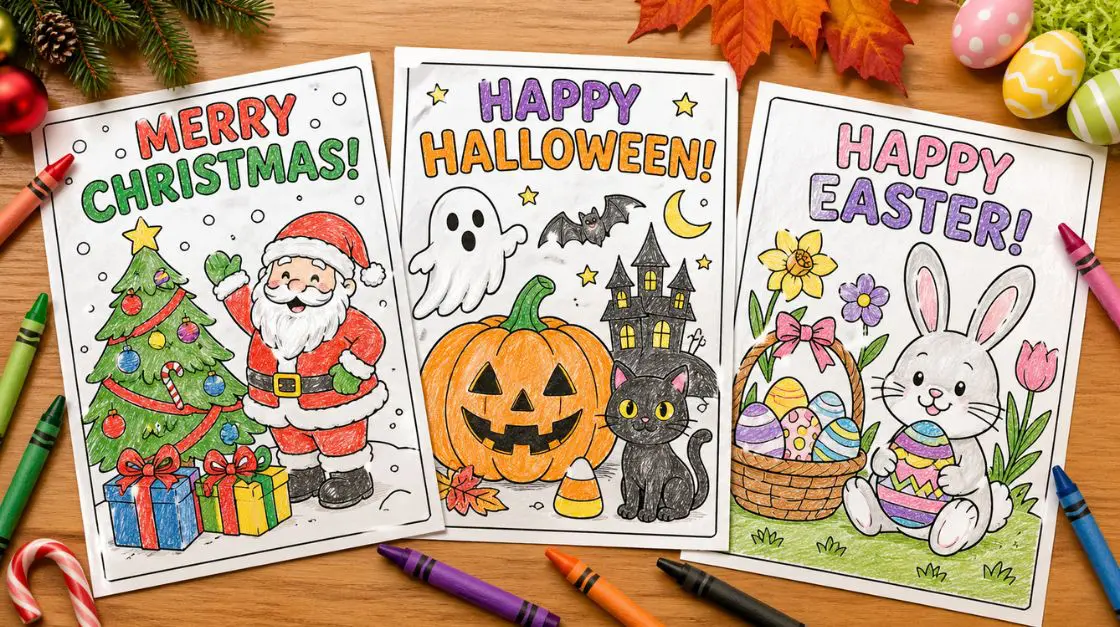 Seasonal and Holiday Coloring Sheets