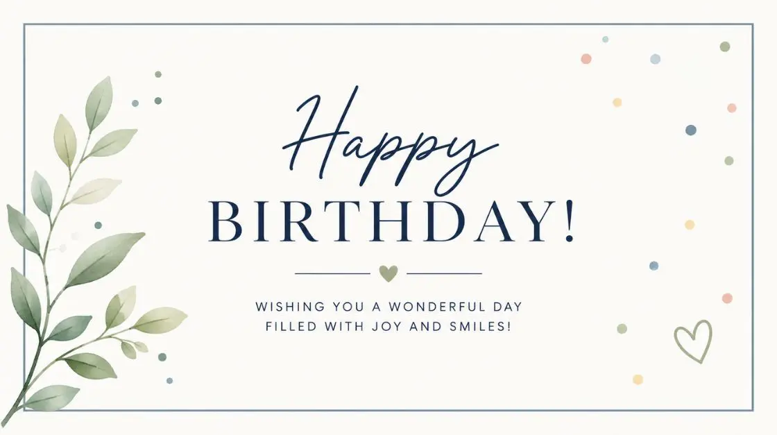 Simple minimalist printable birthday cards clean design suitable for any age