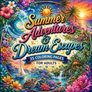 Best Summer Season Coloring Pages for Adults – 35 Pages