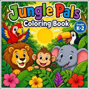 Jungle Animal Coloring Pages for Kids | Ages 4–8 Printable PDFs