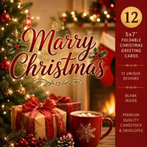 Printable Christmas Cards — Foldable Holiday Templates