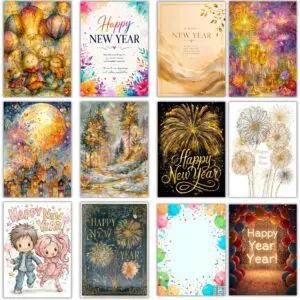 happy new year template printable new year cards new year cards pdf