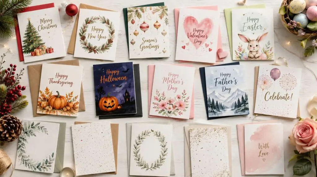 Printable Holiday Cards for Families and Teachers — Ready in Minutes
