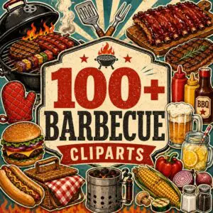 Barbecue Clipart – 100+ Instant 300 DPI BBQ Grill Designs