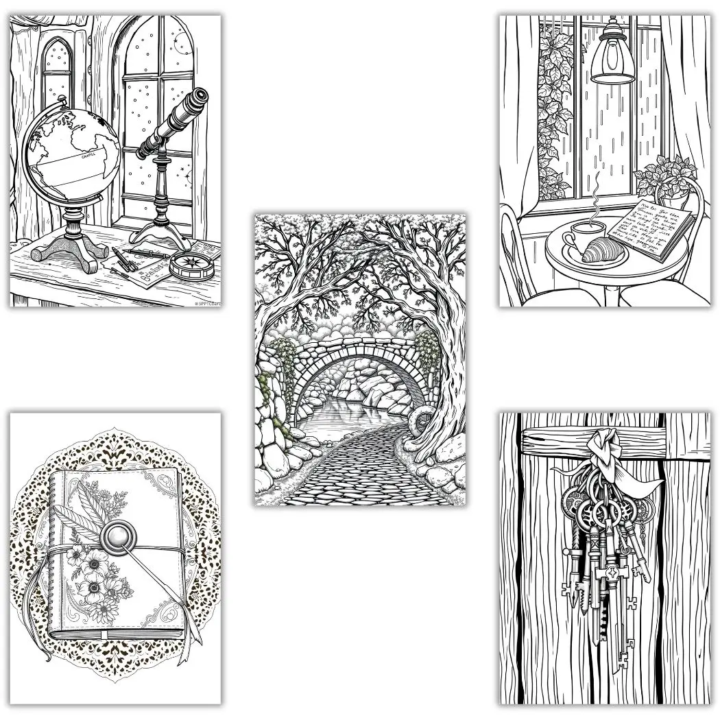 dark academia style, gothic architecture, scholarly life