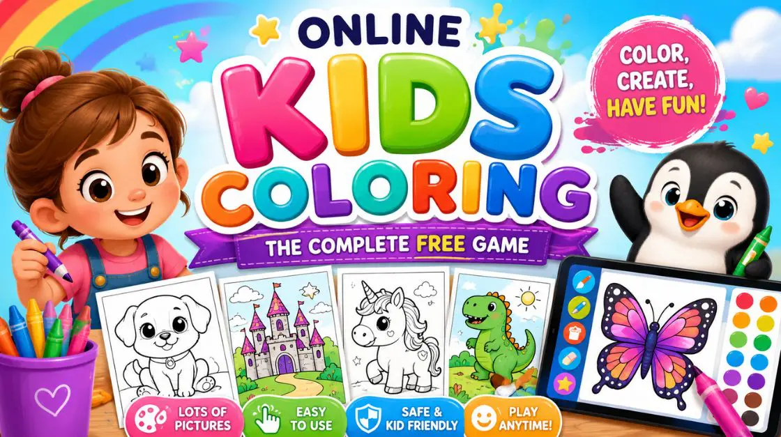 online kids coloring game