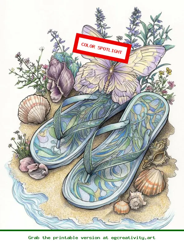 15 Beach Coloring Pages — Blissful Ocean Scenes for Adults 1