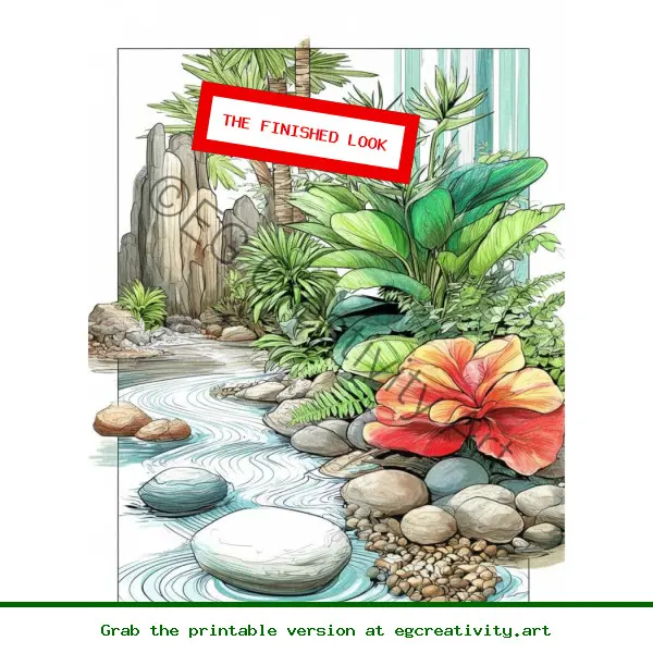 15 Stunning Tropical Coloring Pages for Adults 1