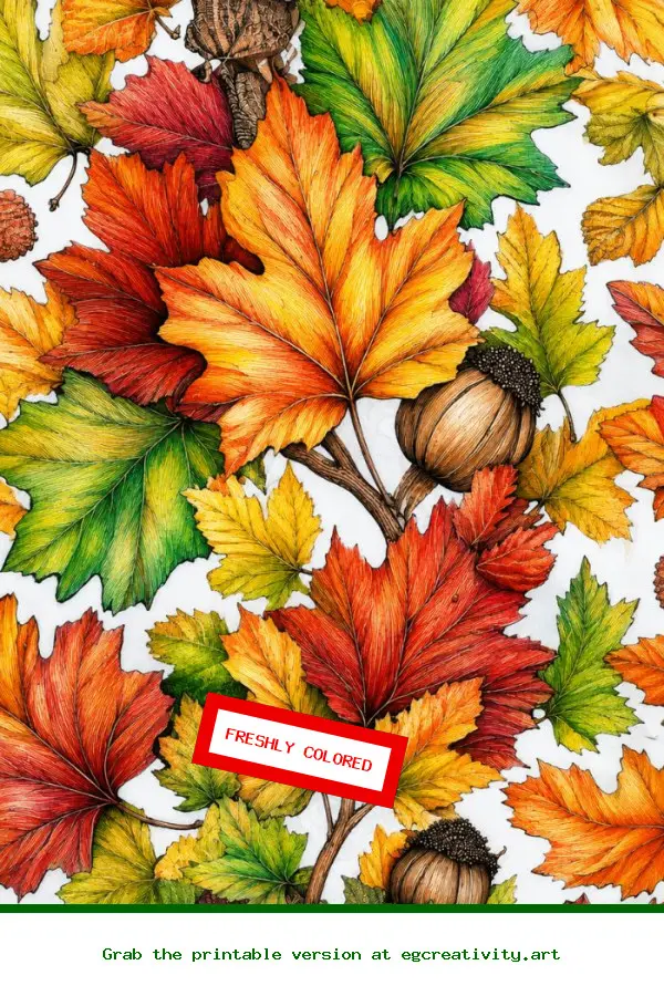 35 Stunning Autumn Leaves Coloring Pages