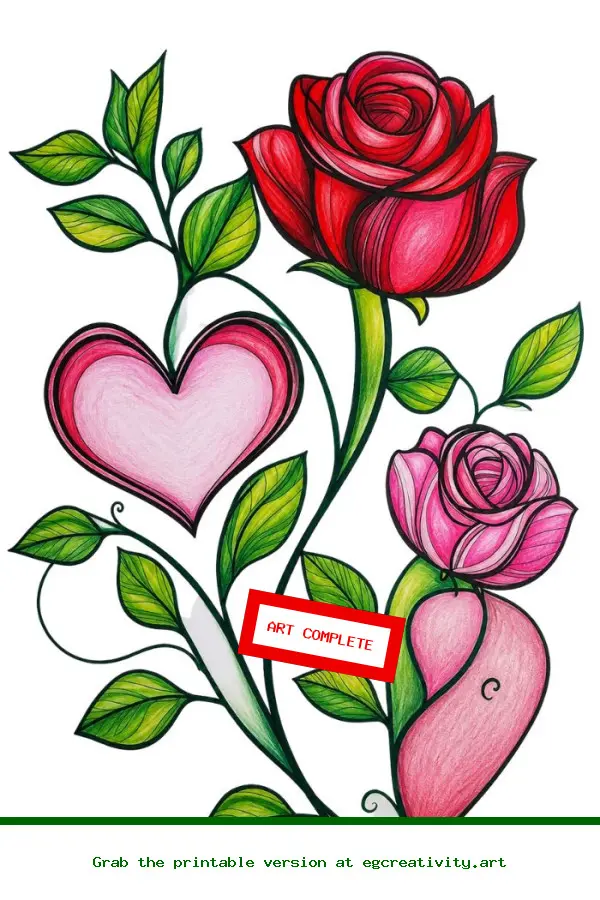 Finished Work: 40 Pictures To Color For Valentine’s Day