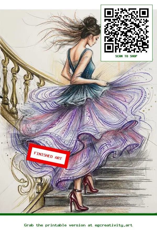 Finished Work: 50 Fashion Coloring Pages For Adults