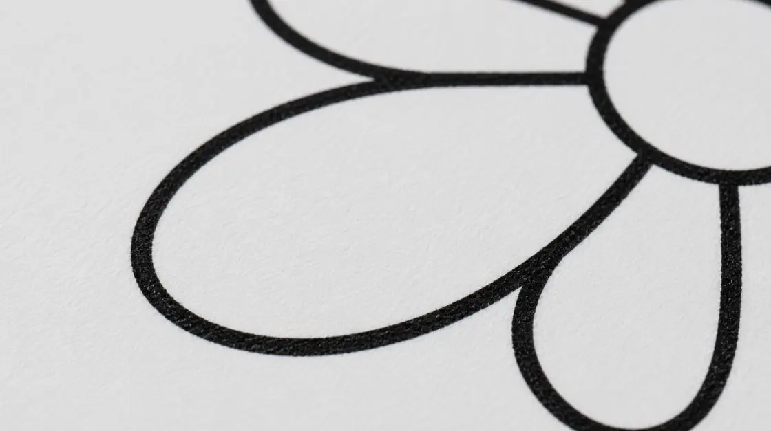 DPI and pigment ink for crisp coloring page printing
