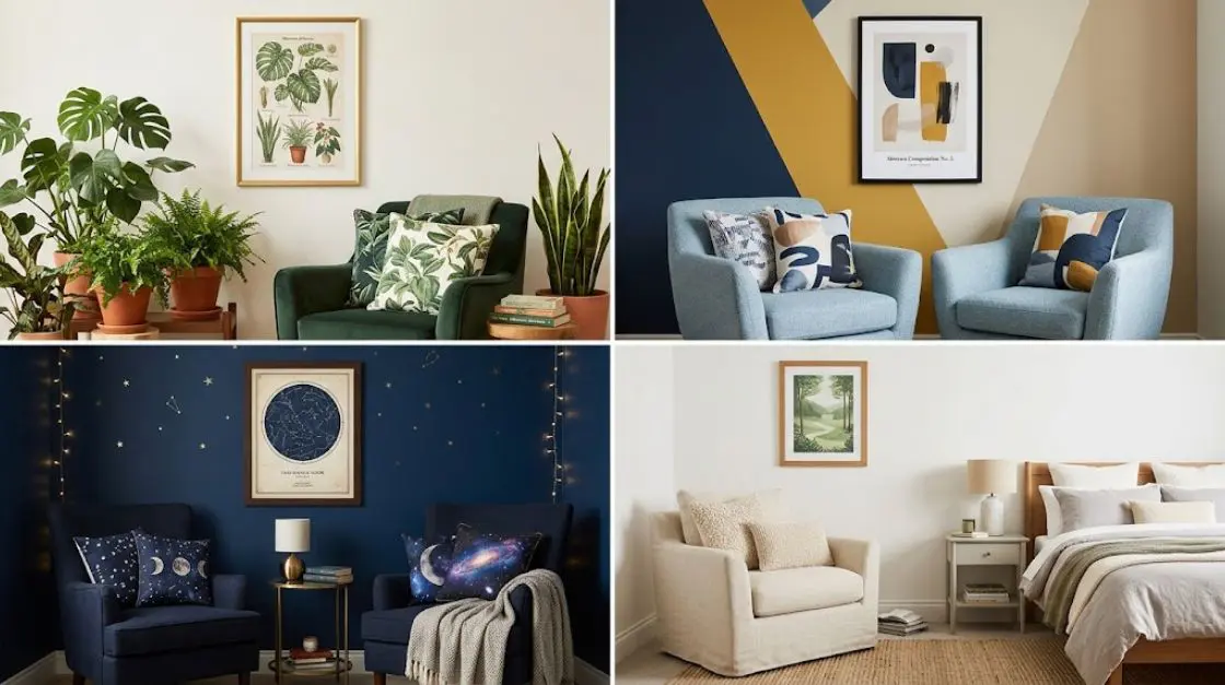 types of printable wall art for small space cozy decor corners