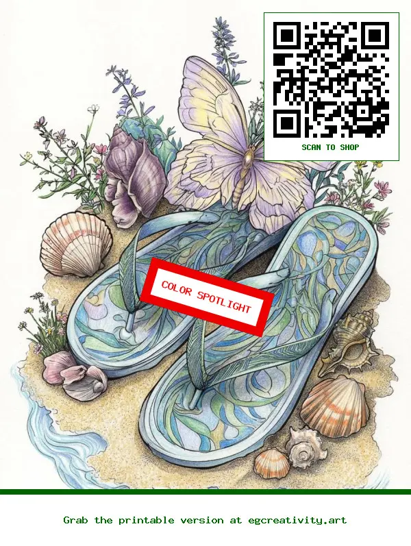 Finished Work: 15 Beach Coloring Pages  — Blissful Ocean Scenes For Adults