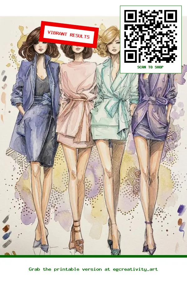 Finished Work: 60 Fashion Design Sketches Coloring Pages For Adults