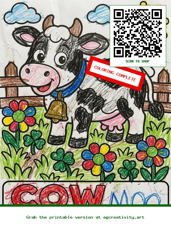 Finished Work: Farm Animal Coloring Pages For Kids