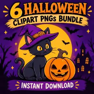 Halloween Clipart PNG Bundle – Instant Download