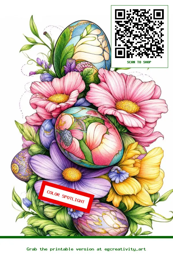 Finished Work: Neo Deco Easter Coloring Book