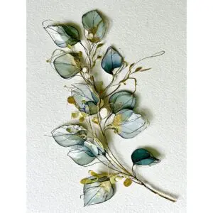 Gilded Eucalyptus Branch