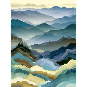 Painterly Mountain Ridges