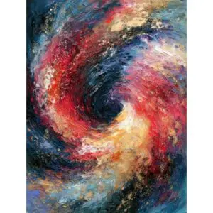 Vibrant Cosmic Swirl Abstract Wall Art