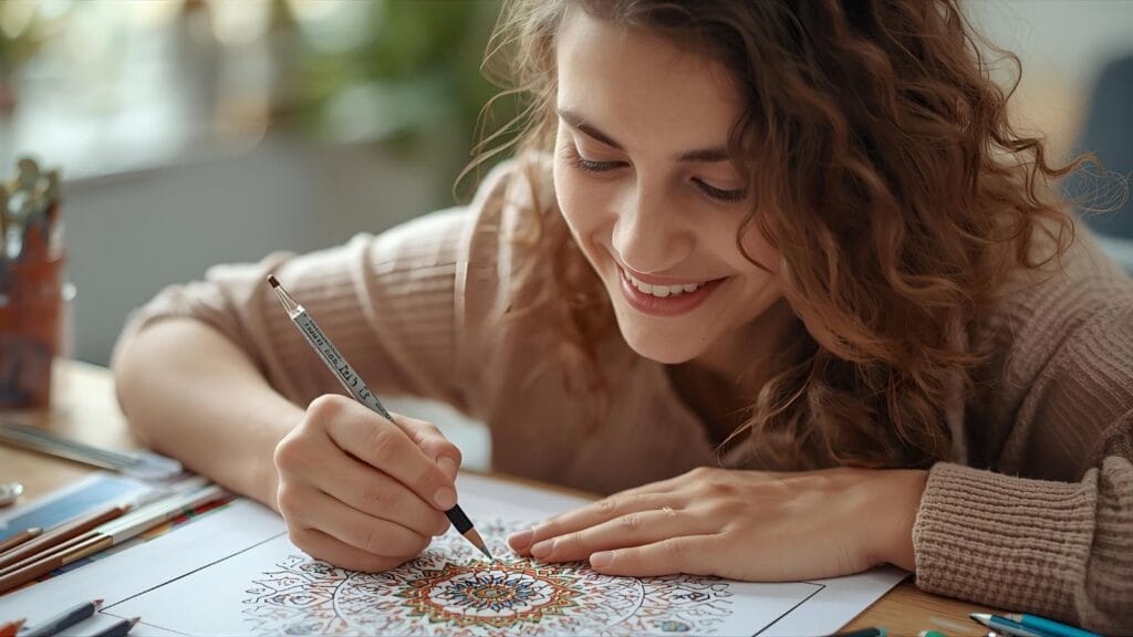 Coloring Reduces Stress. Adult coloring for mindfulness and stress relief