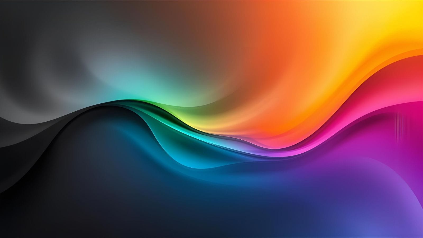 Gradient of colors flowing from dark to bright, representing mood improvement through coloring.