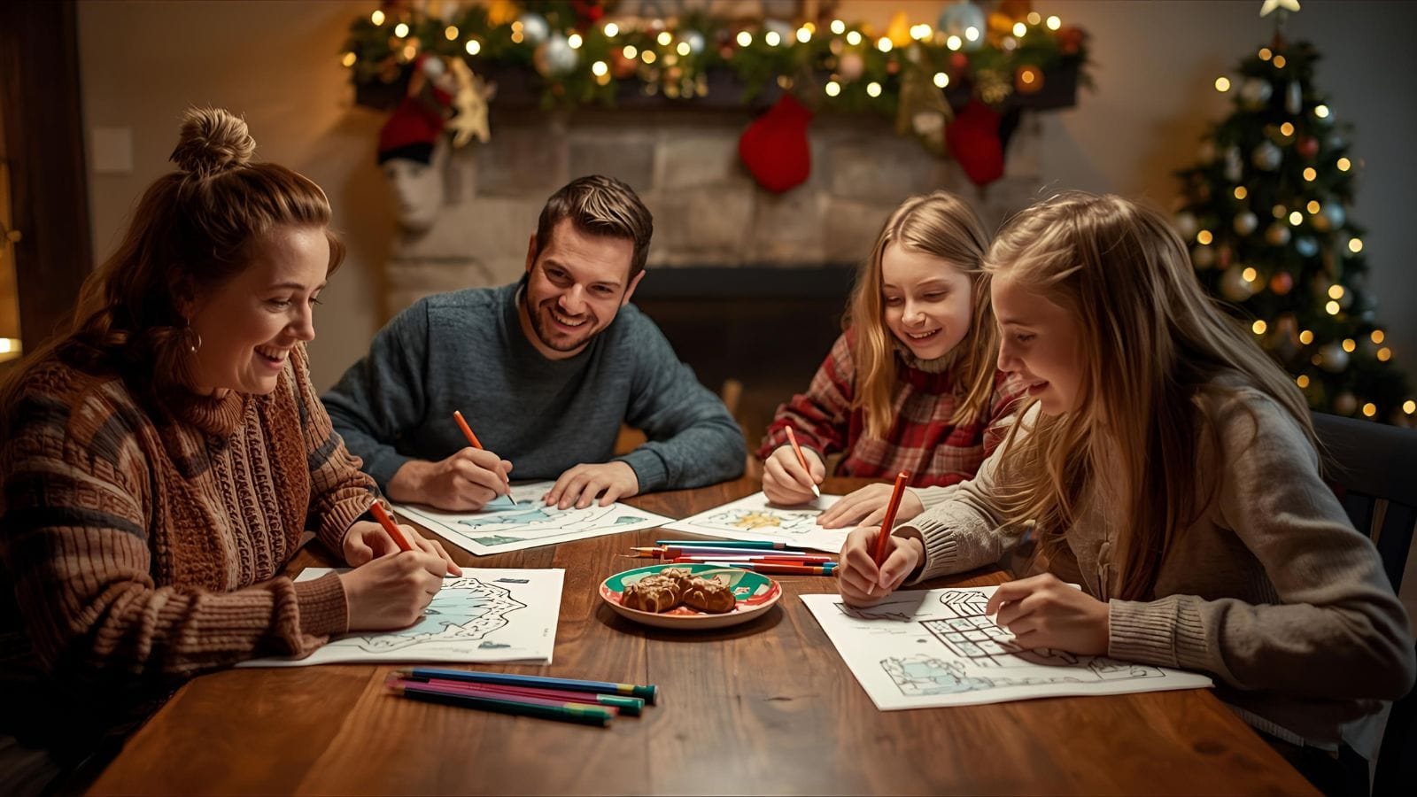 Family coloring together with Printable Winter Coloring Pages