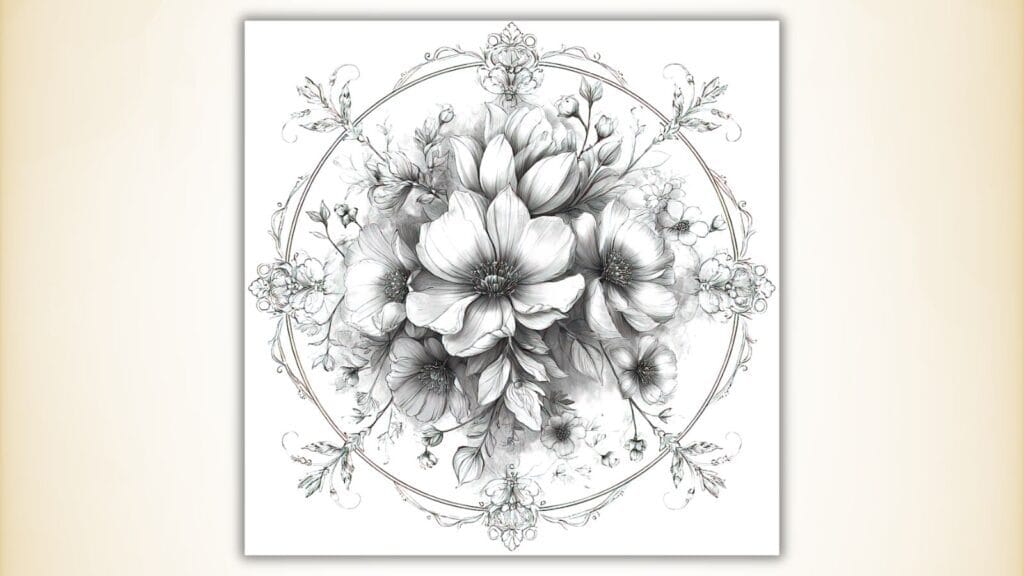 Printable Mandala Coloring Pages. Beautiful mandala design in black and white, ready for coloring.