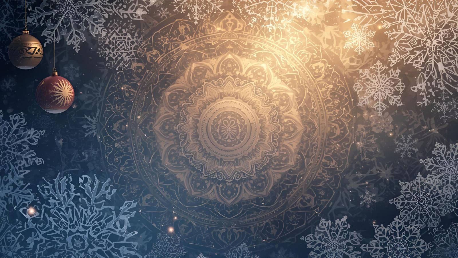 Intricate Christmas mandala ornament coloring page – premium collection