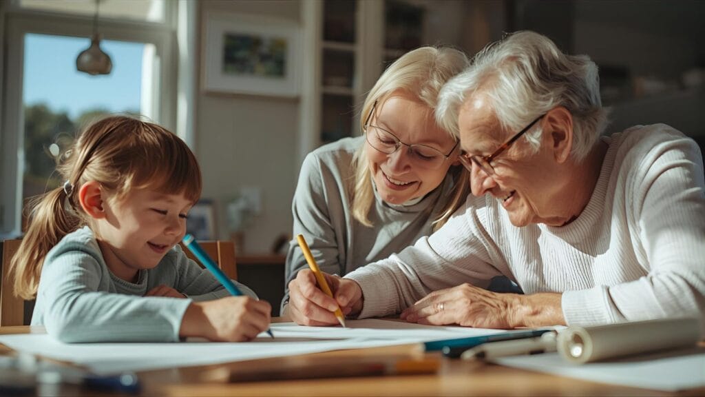 Family coloring together across generations