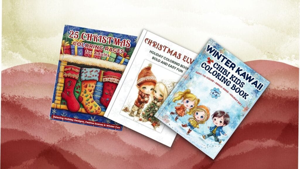 Winter Holidays Coloring Pages Bundle - Festive Coloring Pages for Kids and Adults