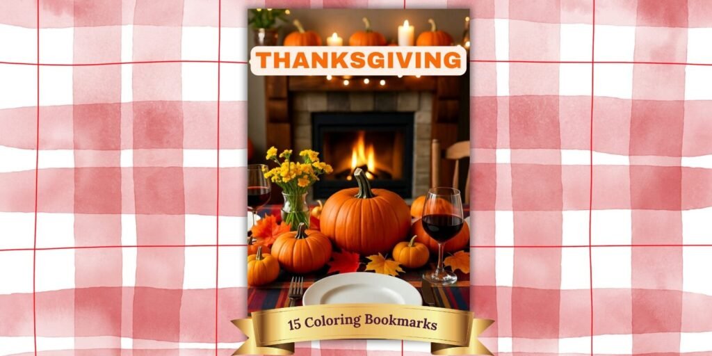 15 Thanksgiving Coloring Bookmarks - Fun Fall Activity for Kids & Adults