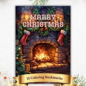 15 printable Christmas coloring bookmarks